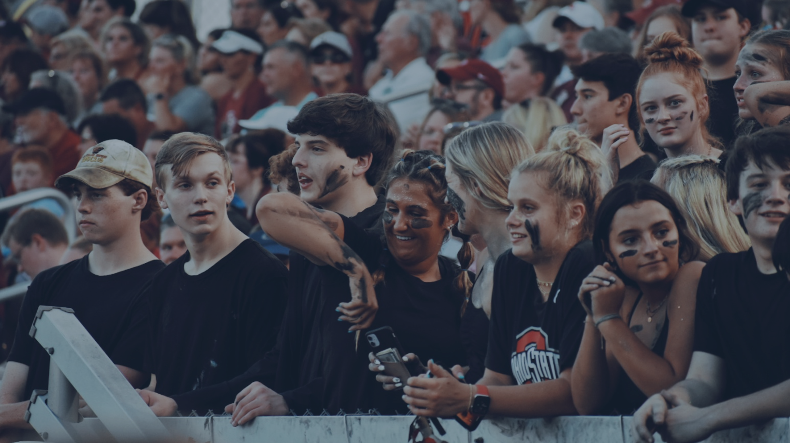 Udvekslingsstuderende på stadion